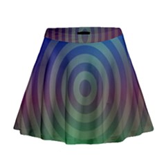 Blue Green Abstract Background Mini Flare Skirt