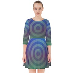 Blue Green Abstract Background Smock Dress by HermanTelo