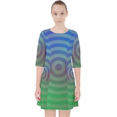 Blue Green Abstract Background Pocket Dress