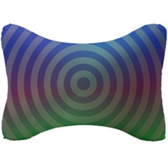 Blue Green Abstract Background Seat Head Rest Cushion by HermanTelo