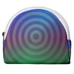 Blue Green Abstract Background Horseshoe Style Canvas Pouch by HermanTelo