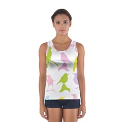 Birds Colourful Background Sport Tank Top 