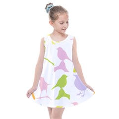 Birds Colourful Background Kids  Summer Dress by HermanTelo