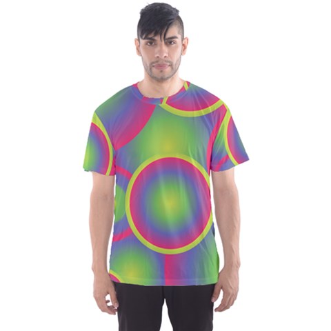 Background Colourful Circles Men s Sports Mesh Tee by HermanTelo