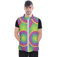 Background Colourful Circles Men s Puffer Vest