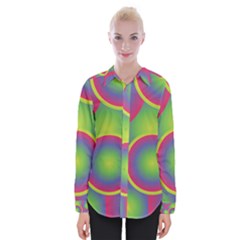 Background Colourful Circles Womens Long Sleeve Shirt