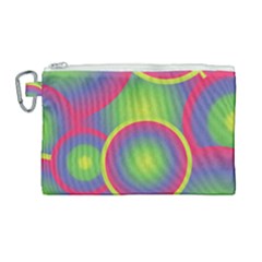 Background Colourful Circles Canvas Cosmetic Bag (large) by HermanTelo