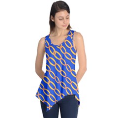 Blue Abstract Links Background Sleeveless Tunic