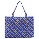 Blue Abstract Links Background Zipper Medium Tote Bag View1