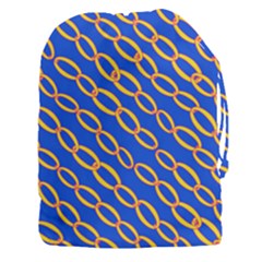 Blue Abstract Links Background Drawstring Pouch (xxxl) by HermanTelo