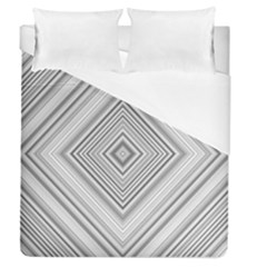 Black White Grey Pinstripes Angles Duvet Cover (queen Size)