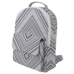 Black White Grey Pinstripes Angles Flap Pocket Backpack (small) by HermanTelo