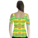 Birds Beach Sun Abstract Pattern Butterfly Sleeve Cutout Tee  View2