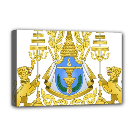 Coat Of Arms Of Cambodia Deluxe Canvas 18  X 12  (stretched) by abbeyz71