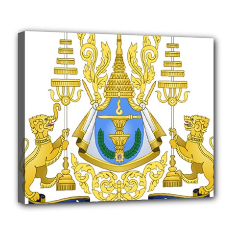 Coat Of Arms Of Cambodia Deluxe Canvas 24  X 20  (stretched) by abbeyz71