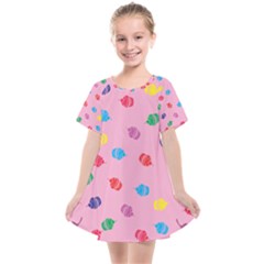 Cupcakes Food Dessert Celebration Kids  Smock Dress by HermanTelo