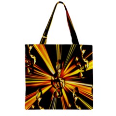 Clef Golden Music Zipper Grocery Tote Bag