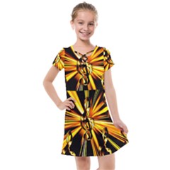 Clef Golden Music Kids  Cross Web Dress by HermanTelo