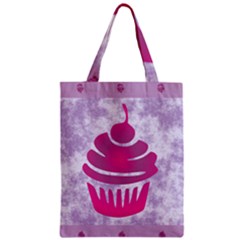 Cupcake Food Purple Dessert Baked Zipper Classic Tote Bag by HermanTelo