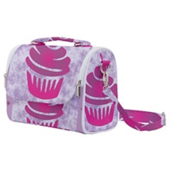 Cupcake Food Purple Dessert Baked Satchel Shoulder Bag