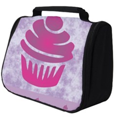 Cupcake Food Purple Dessert Baked Full Print Travel Pouch (Big)