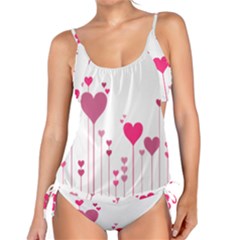 Heart Rosa Love Valentine Pink Tankini Set