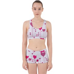 Heart Rosa Love Valentine Pink Work It Out Gym Set by HermanTelo
