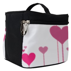 Heart Rosa Love Valentine Pink Make Up Travel Bag (small) by HermanTelo