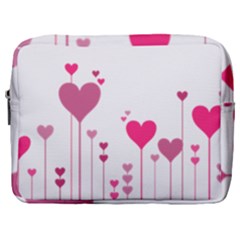 Heart Rosa Love Valentine Pink Make Up Pouch (large) by HermanTelo