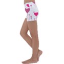 Heart Rosa Love Valentine Pink Kids  Lightweight Velour Yoga Shorts View2