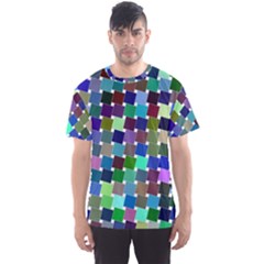 Geometric Background Colorful Men s Sports Mesh Tee