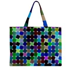 Geometric Background Colorful Zipper Mini Tote Bag