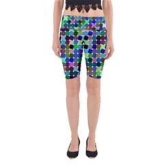 Geometric Background Colorful Yoga Cropped Leggings by HermanTelo