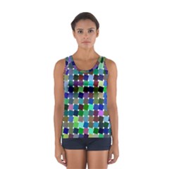 Geometric Background Colorful Sport Tank Top 