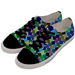Geometric Background Colorful Men s Low Top Canvas Sneakers