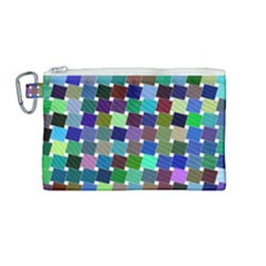 Geometric Background Colorful Canvas Cosmetic Bag (medium)