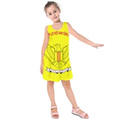 Flag Of Republic Of Vietnam Military Forces Kids  Sleeveless Dress by abbeyz71