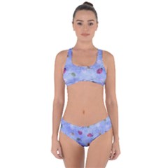 Ladybug Blue Nature Criss Cross Bikini Set