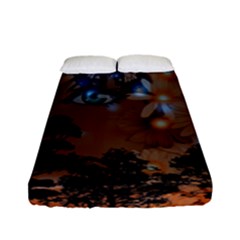 Landscape Woman Magic Evening Fitted Sheet (Full/ Double Size)