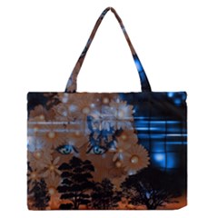 Landscape Woman Magic Evening Zipper Medium Tote Bag by HermanTelo