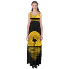 Moon Reflection Flamenco Animal Empire Waist Maxi Dress