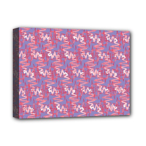 Pattern Abstract Squiggles Gliftex Deluxe Canvas 16  X 12  (stretched)  by HermanTelo