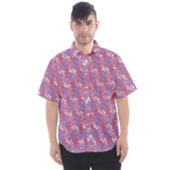 Pattern Abstract Squiggles Gliftex Men s Short Sleeve Shirt