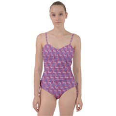 Pattern Abstract Squiggles Gliftex Sweetheart Tankini Set