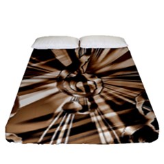 Music Clef Tones Fitted Sheet (queen Size)