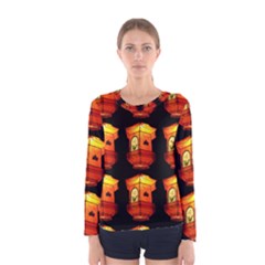 Paper Lantern Chinese Celebration Women s Long Sleeve Tee