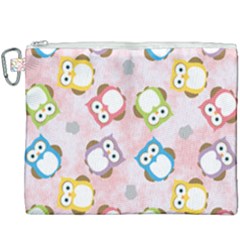 Owl Bird Cute Pattern Background Canvas Cosmetic Bag (xxxl)