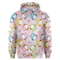 Owl Bird Cute Pattern Background Men s Overhead Hoodie by HermanTelo