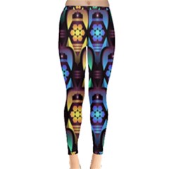 Pattern Background Bright Blue Inside Out Leggings