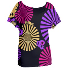 Seamless Halloween Day Dead Women s Oversized Tee